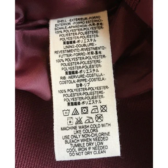 FREE PEOPLE Midnight Bomber Jacket Wine Red Size Medium Lightweight - Picture 5 of 5